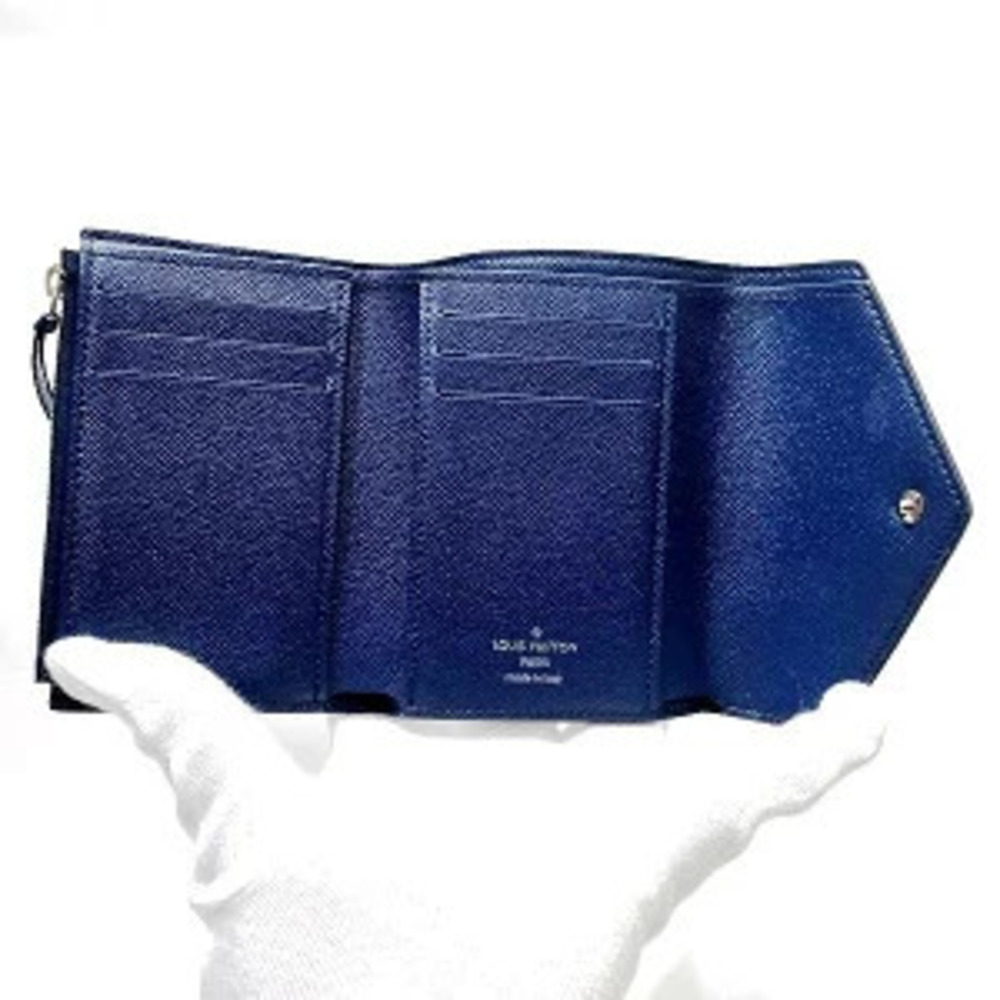 Louis Vuitton Monogram Portefeuille Victorine Blue Tri fold Wallet - Picture 3 of 9